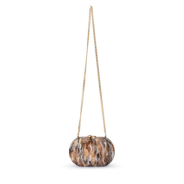 Olga Berg MAEVE Marble Clutch