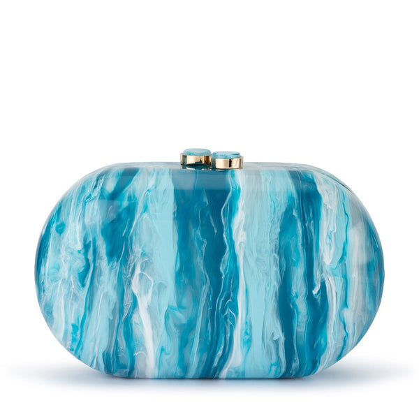 olga berg MAEVE Marble Clutch