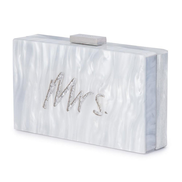 Olga Berg MRS Glitter Acrylic Box Clutch