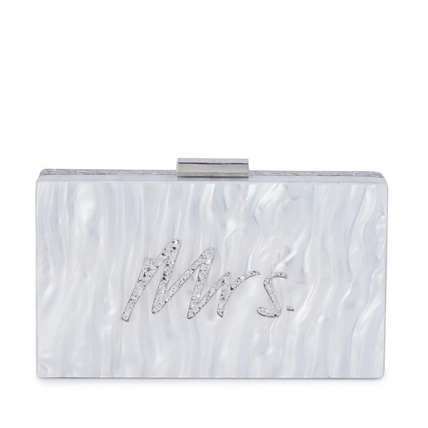 olga berg MRS Glitter Acrylic Box Clutch