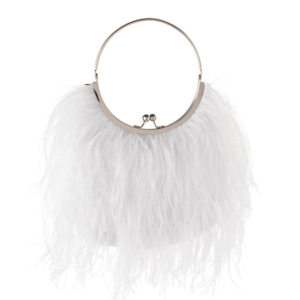 olga berg PENNY Feathered Frame Bag