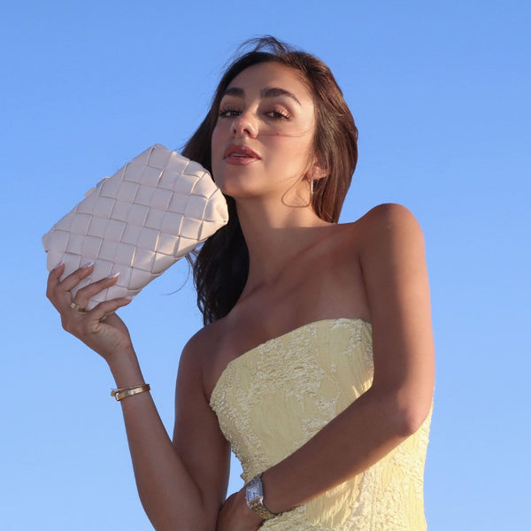 Olga Berg QUINN Woven Clutch