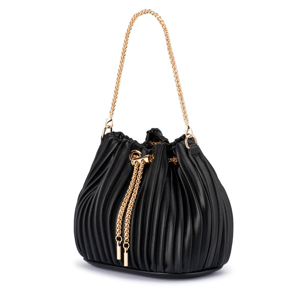 Olga Berg REMI Pleated Drawstring Bag