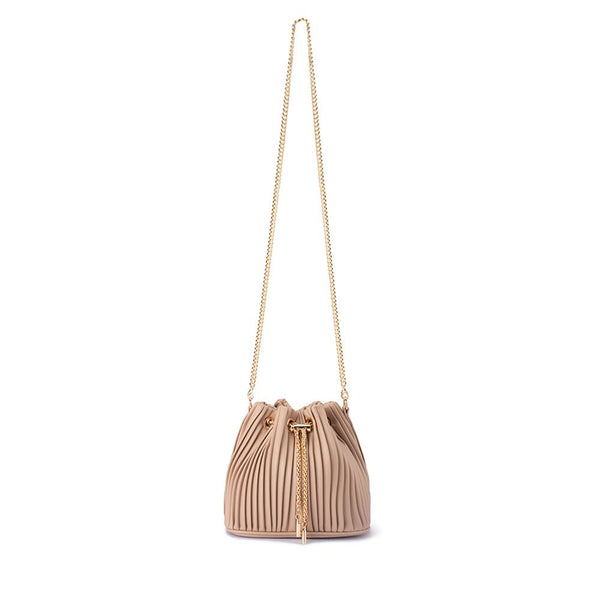 Olga Berg REMI Pleated Drawstring Bag