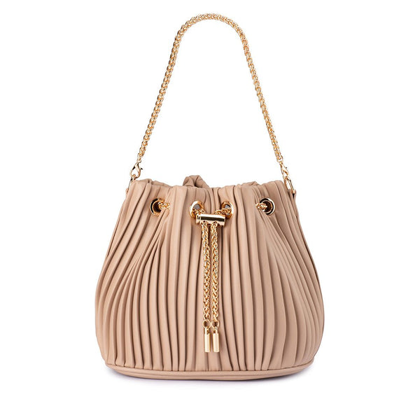 olga berg REMI Pleated Drawstring Bag