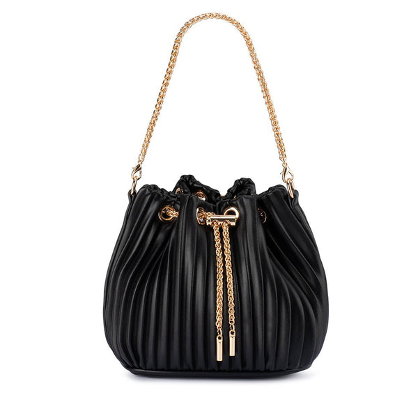 olga berg REMI Pleated Drawstring Bag