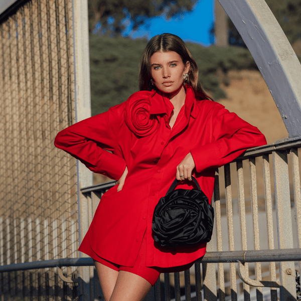 Olga Berg ROSITA Rosette Frame Bag