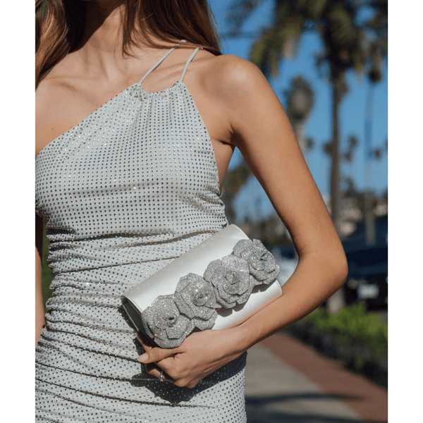 Olga Berg STELLA Rosette Clutch