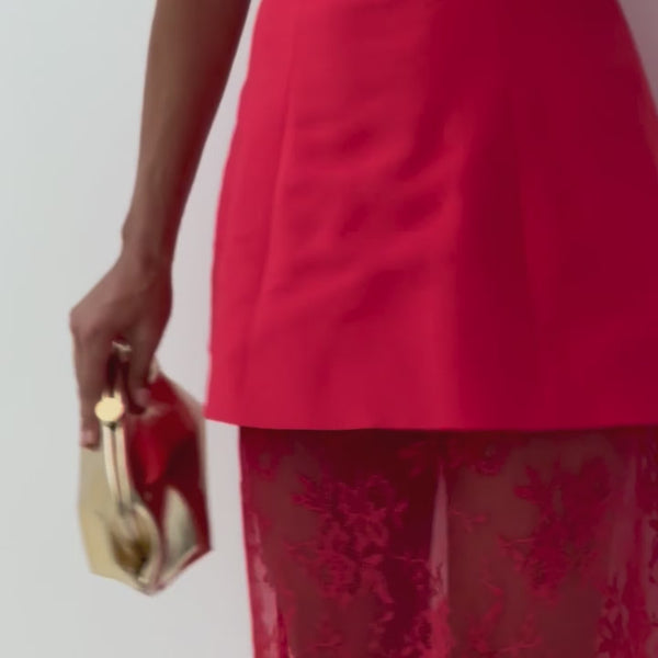 Olga Berg TALLY Metallic Clutch