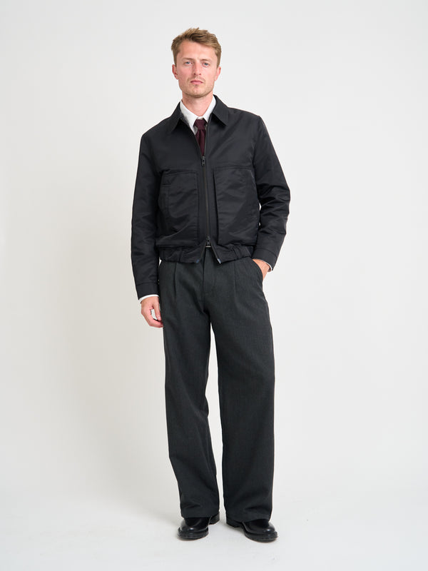 Oliver Spencer Arlington Bomber Jacket Foster Black