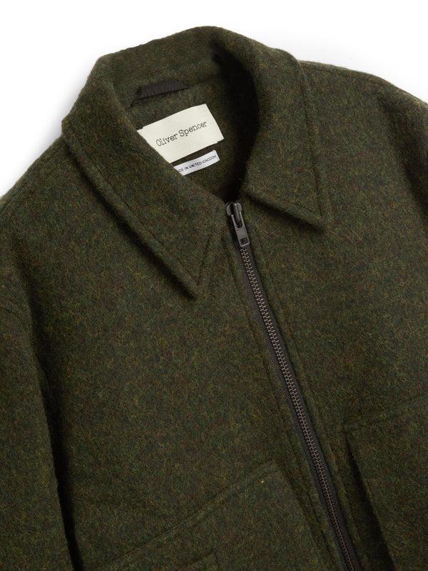 Oliver Spencer Arlington Bomber Jacket Morgan Green