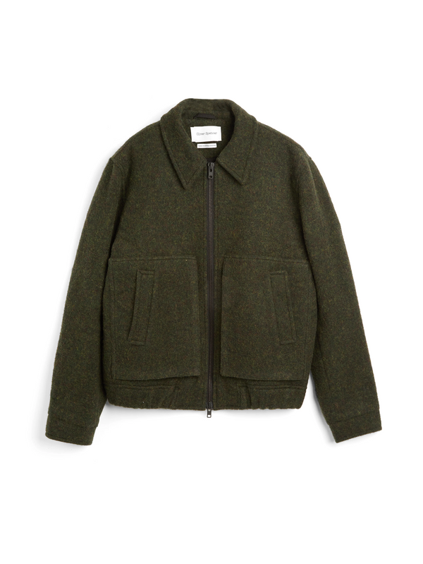 oliver spencer Arlington Bomber Jacket Morgan Green