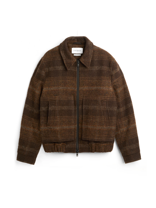 oliver spencer Arlington Bomber Jacket Staunton Brown