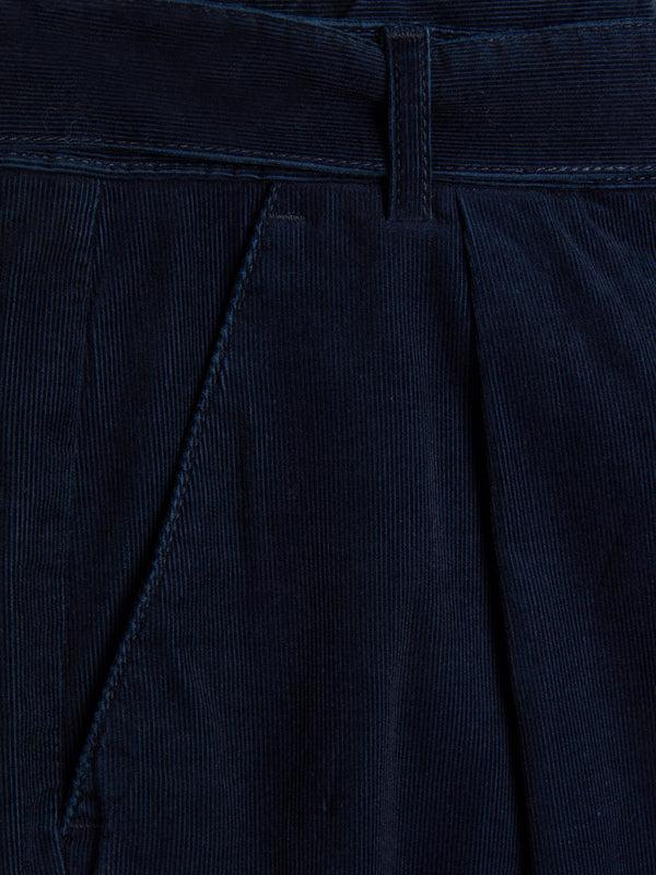 Oliver Spencer Belted Trousers Newson Cord Indigo Blue