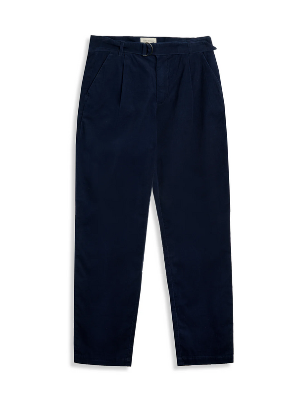oliver spencer Belted Trousers Newson Cord Indigo Blue