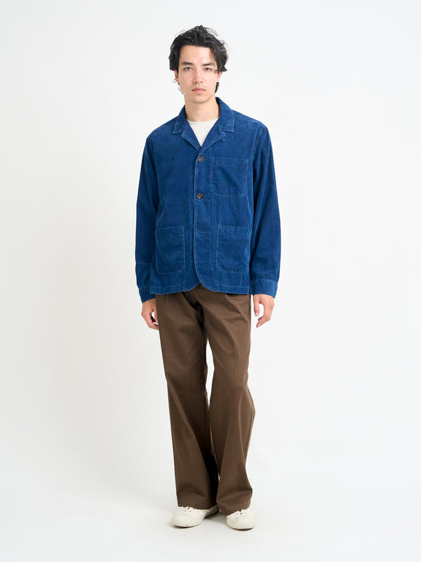 Oliver Spencer Bradwell Jacket Newson Cord Indigo Blue