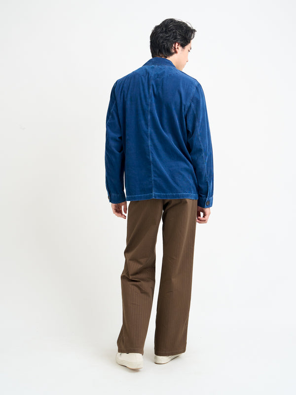 Oliver Spencer Bradwell Jacket Newson Cord Indigo Blue