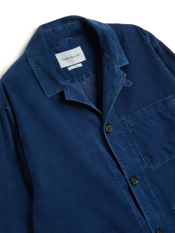 Oliver Spencer Bradwell Jacket Newson Cord Indigo Blue
