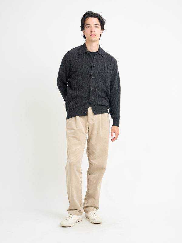 Oliver Spencer Britten Knitted Cardigan Jarvis Charcoal