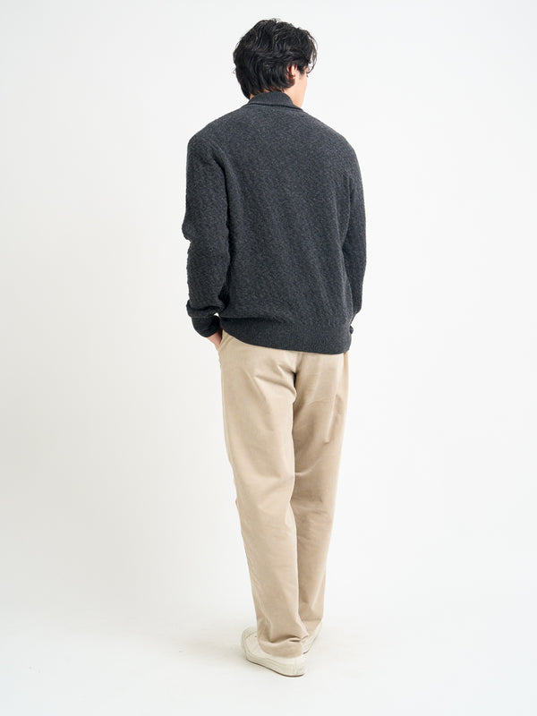 Oliver Spencer Britten Knitted Cardigan Jarvis Charcoal