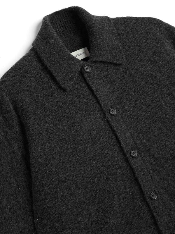 Oliver Spencer Britten Knitted Cardigan Jarvis Charcoal