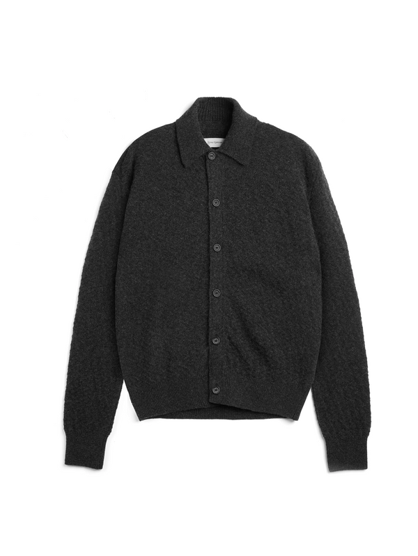 oliver spencer Britten Knitted Cardigan Jarvis Charcoal
