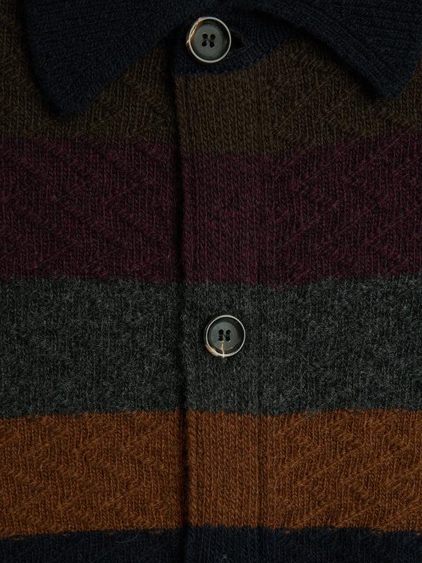 Oliver Spencer Britten Knitted Cardigan Jarvis Multi