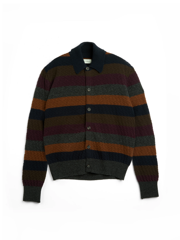 oliver spencer Britten Knitted Cardigan Jarvis Multi