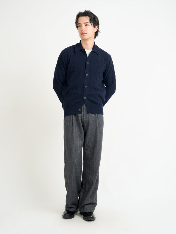 Oliver Spencer Britten Knitted Cardigan Jarvis Navy
