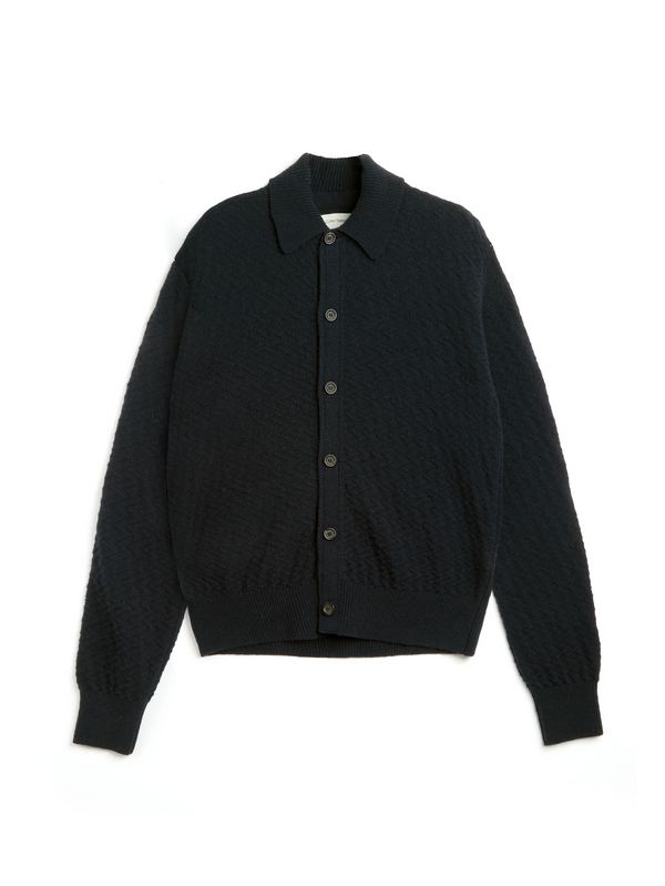 oliver spencer Britten Knitted Cardigan Jarvis Navy