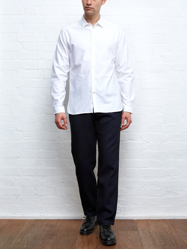 Oliver Spencer Conduit Classic Shirt Brecon White (Single Button Cuff)