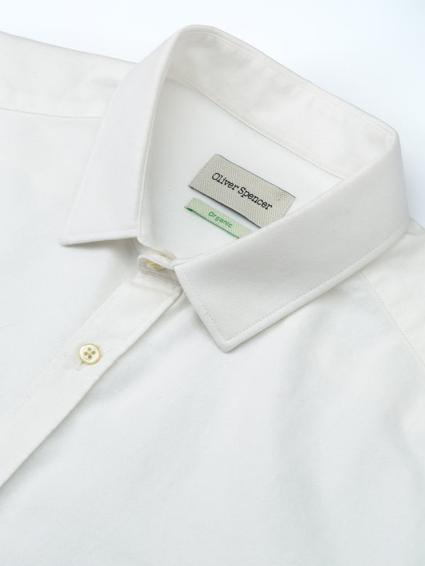 Oliver Spencer Conduit Classic Shirt Brecon White (Single Button Cuff)
