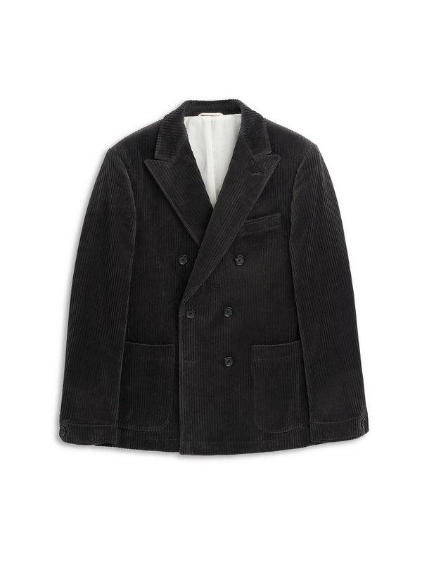 oliver spencer Double Breasted Jacket Deakin Cord Grey