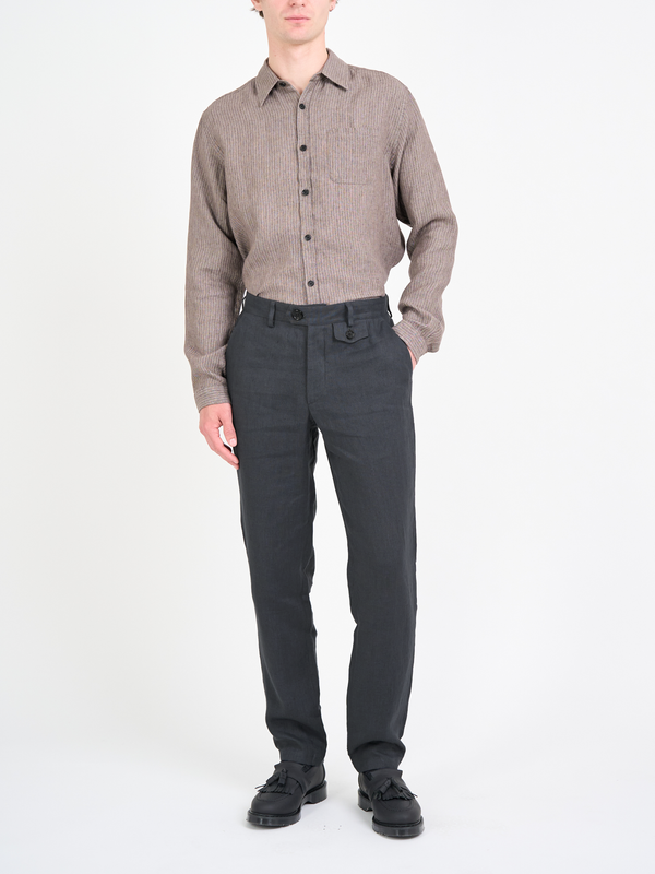 Oliver Spencer Fishtail Trousers Bleeker Gunmetal Grey