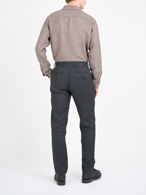 Oliver Spencer Fishtail Trousers Bleeker Gunmetal Grey