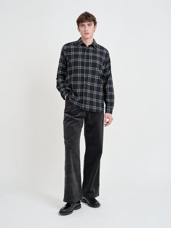 Oliver Spencer Garrison Long Sleeve Shirt (Loose Fit) Connell Black
