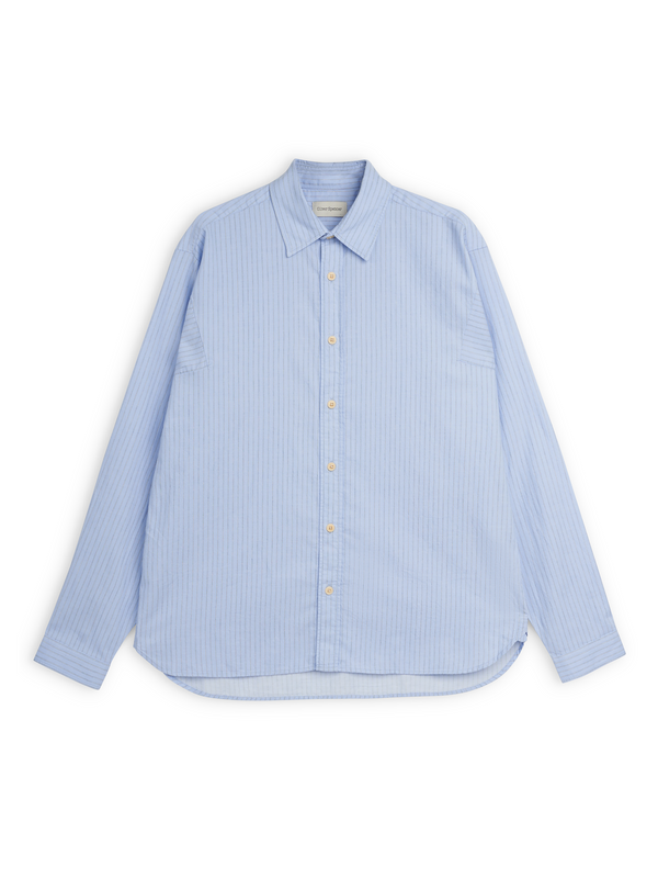 oliver spencer Garrison Long Sleeve Shirt (Loose Fit) Faber Blue