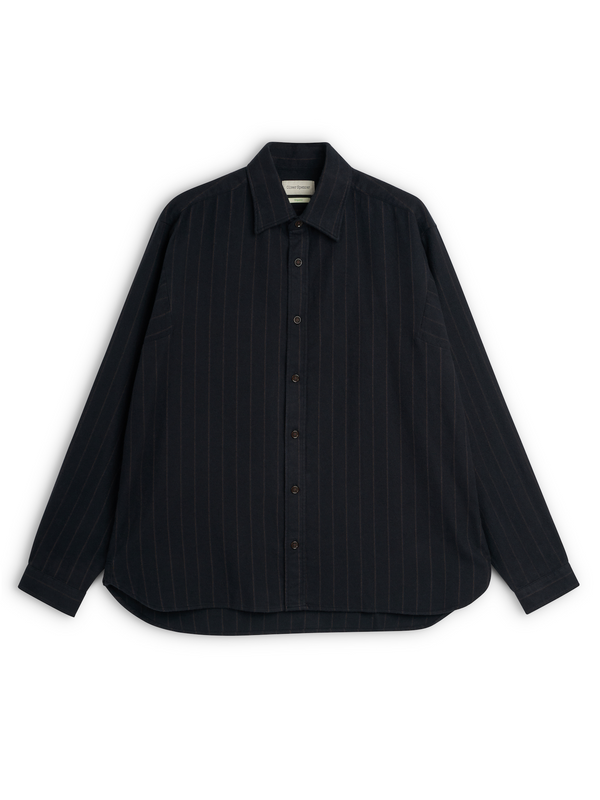 oliver spencer Garrison Long Sleeve Shirt (Loose Fit) Nielson Navy