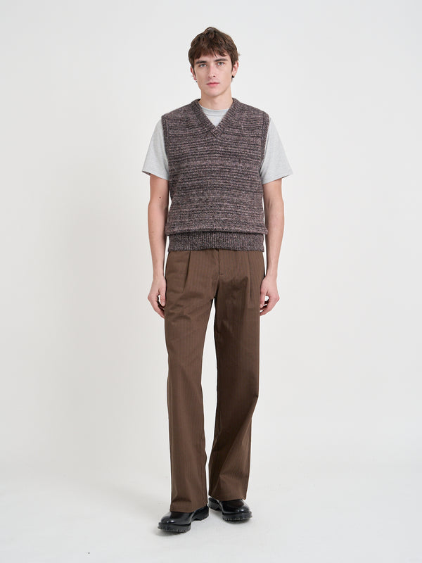 Oliver Spencer Graves V Neck Vest Stirling Black Multi