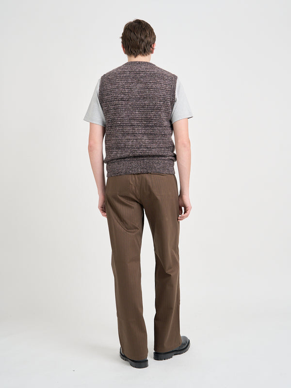 Oliver Spencer Graves V Neck Vest Stirling Black Multi