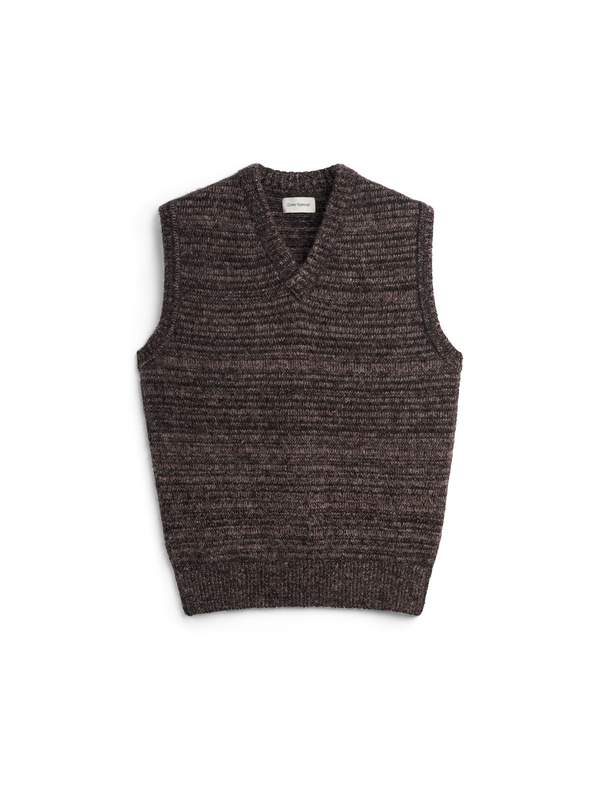 oliver spencer Graves V Neck Vest Stirling Black Multi
