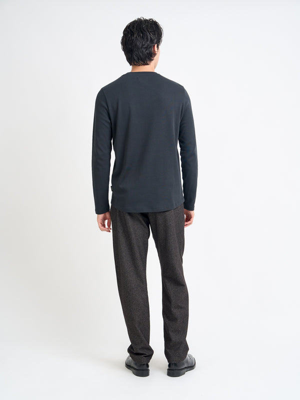Oliver Spencer Heavy Long Sleeve T-Shirt Tavistock Black
