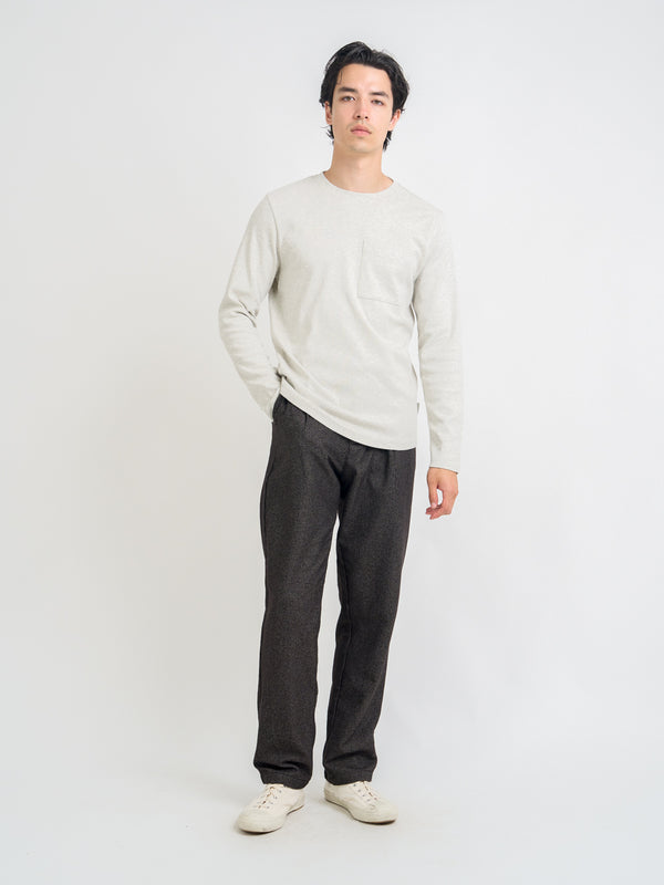 Oliver Spencer Heavy Long Sleeve T-Shirt Tavistock Oatmeal