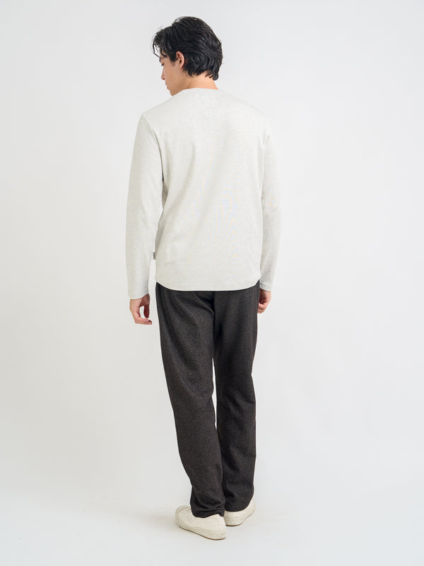 Oliver Spencer Heavy Long Sleeve T-Shirt Tavistock Oatmeal