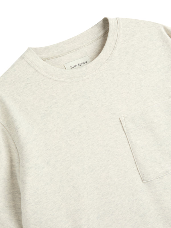 Oliver Spencer Heavy Long Sleeve T-Shirt Tavistock Oatmeal