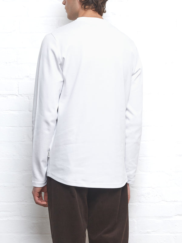 Oliver Spencer Heavy Long Sleeve T-Shirt Tavistock White