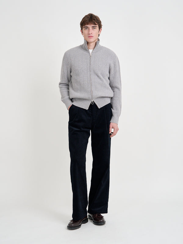 Oliver Spencer Kilbridge Zip Through Cardigan Overton Grey