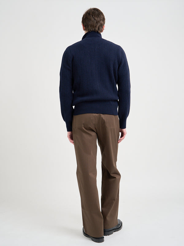 Oliver Spencer Kilbridge Zip Through Cardigan Overton Navy