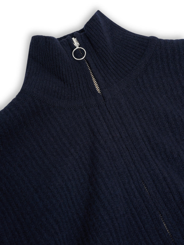 Oliver Spencer Kilbridge Zip Through Cardigan Overton Navy