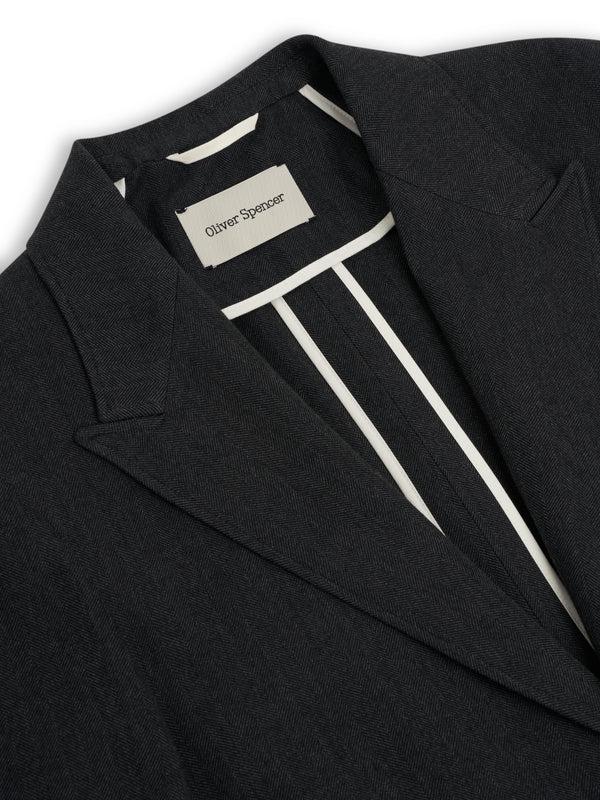 Oliver Spencer Mansfield Jacket Stockbridge Charcoal